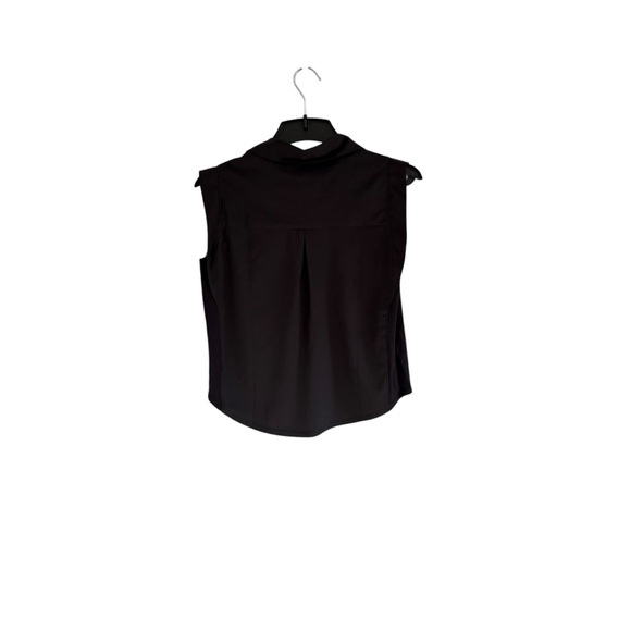 Evereve Womens Black Camp Button Down Blouse Sleeveless Size XS - Picture 6 of 6